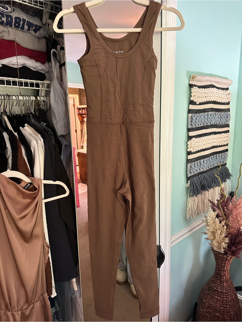 SET Active Brown Sleeveless Jumpsuit